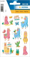 Herma Sticker DECOR Tiere Lama no Drama beglimmert 1 Bl