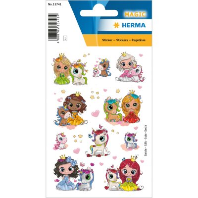 Herma MAGIC Sticker PRINZESSIN SWEETIE&FRIENDS, SEIDE