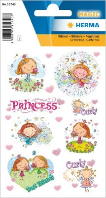 Herma Sticker MAGIC Prinzessin Curly beglimmert 1 Bl