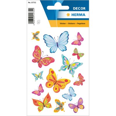 Herma Sticker DECOR Tiere Schmetterlingszeit beglimmert 1 Bl