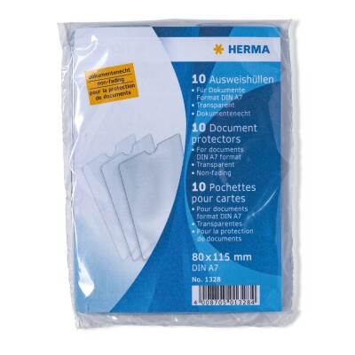 Herma Ausweishülle PP transparent 80 x 115 mm für Din A7 10 Stück