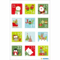 Herma DECOR Sticker ADVENTSKALENDERZAHLEN KINDER,BEGL.