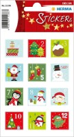 Herma Sticker DECOR Weihnachten Adventskalenderzahlen Kinder beglimmert 2 Bl