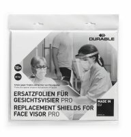 Durable Ersatzfolien Gesichtsvisier tr 10St für Artikel 343310