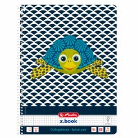 Herlitz Spiralblock A4 Lineatur 28 Cute Animals Turtle