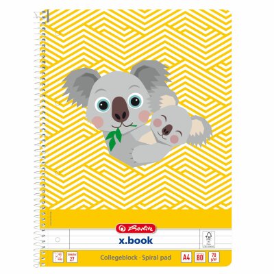 Herlitz Spiralblock A4 Lineatur 27 Cute Animals Koala