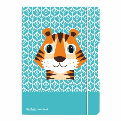 Herlitz Notizheft flex PP A5/40 Blatt punkt Cute Animals Tiger FSC Mix