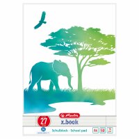 Herlitz Schulblock A4/50 Blatt Lin.27 GREENline Elefant...