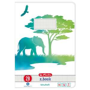 Herlitz Heft A4/16 Blatt Lineatur 28 GREENl Elefant Blauer Engel
