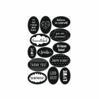 Herlitz Deko Sticker Just Black 3 Bogen, selbstklebend FSC