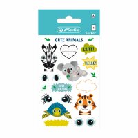 Herlitz Sticker Cute Animals 1 Bogen selbstklebend FSC