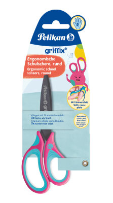 Pelikan griffix Schulschere SC1RR Lovelypin rechts,rund,1 St. auf Blisterkarte