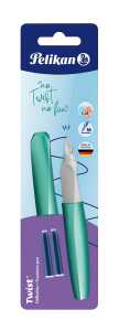 Pelikan Füllhalter Twist P457 M Cold Alaska + 2 Tintenpatronen Blister