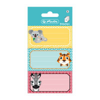 Herlitz Buchetiketten Cute Animals FSC 3 Bogen á 3 Stück, selbstklebend