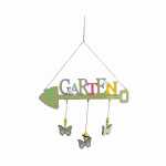 RIFFELMACHER Hängedeko Garten 30x10cm aus Holz...