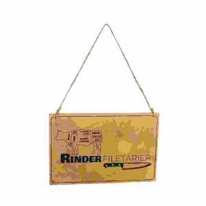 RIFFELMACHER Hängedeko Rinderfiletarier 18x12cm