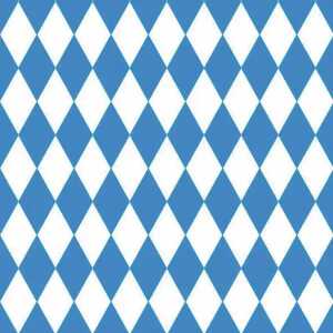 Servietten 33x33cm Bayernraute, 3-lagig, 20 Stück, Partytime