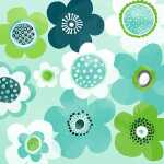 Servietten 33x33cm Blumenmeer türkis, 3-lagig, 20...