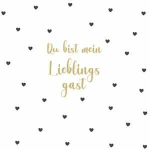Servietten 25x25cm Du bist mein, 3-lagig, 20 Stück,