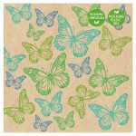 Servietten 33x33cm Melody natur-blau, 3-lagig, 20...