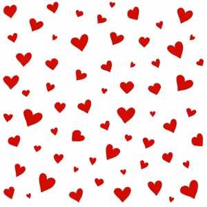 Servietten 33x33cm Herzen weiß, 3-lagig, 20 Stück, Partytime