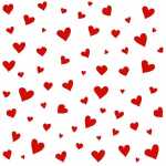 Servietten 33x33cm Herzen weiß, 3-lagig, 20...