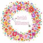 Servietten 33x33cm Buntes Willkommen, 3-lagig, 20...