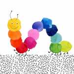 Servietten 33x33cm Bunte Raupe, 3-lagig, 20 Stück,...