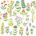 Servietten 33x33cm Viele Blümchen, 3-lagig, 20...