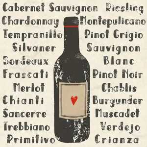 Servietten 33x33cm Lieblingswein, 3-lagig, 20 Stück, Partytime