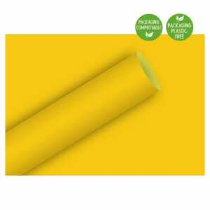 Geschenkpapier 70cmx2m Uni Duo gelb/lime, Kraftpapier, By nature