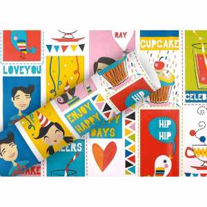 BRAUN & COMPANY Geschenkpapier 70cmx2m Celebrate, Braun & Company