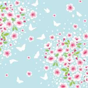 Servietten 33x33cm Cherry Spring, 3-lagig, 20 Stück, Partytime