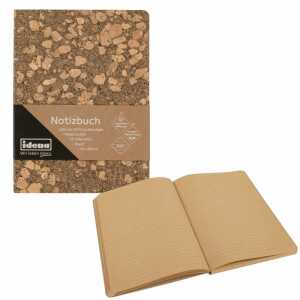 Notizbuch 20 x 14 cm, liniert, 192 Seiten, Einband Kork, 80 g/m²,