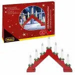 IDENA Idena LED Adventsleuchter rot 7 Kerzenlichter, 40x30cm
