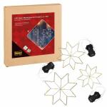 LED Kristallsterne 3er 15/17/20cm ww 6hTimer, 3er Set...