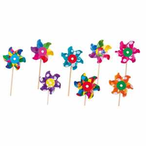 Windmühle Papier Eco D12x38cm 8fach sortiert aus Papier D12 cm H 38 cm