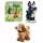Kleines Geschenk-Set 3D Hund und Katze mit ca. 2.500 Midi Bügelperlen
