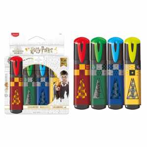 Textmarker Harry Potter 4er, Textmarker mit abgeschrägter