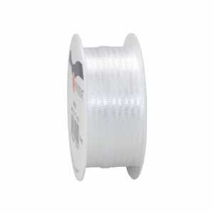 Satinband 3mmx10m weiß, Kunststoffspule zu 100 % aus Recyclingmaterial