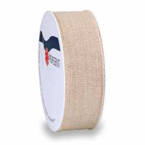 Geschenkband 25mmx2m Leinen natur,