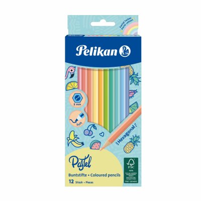 Pelikan Buntstifte Pastell BSP12LN 12 Stück im Karton Etui