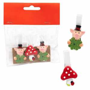 Glücksbringer auf Klammer 3er Set