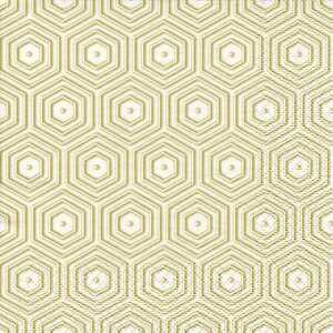 Servietten 33x33cm Geometric Hipster gold, gold/white, 20 Stück