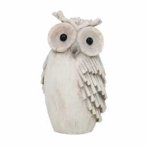 Dekofigur Owl Eule 40cm weiß 4066076058938