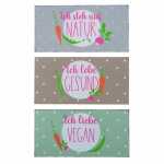 Dekoschild Veggie 40x20cm 3fach sortiert