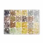 Glasperlen Schmuckset, in Aufbewahrungsbox, weiß...