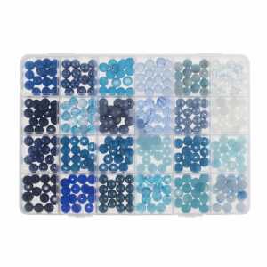 Glasperlen-Schmuckset blau 360teilig, Perlen-Durchmesser 5 mm, Glorex