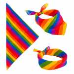 Bandana Regenbogen 55x55cm Baumwolle, Widmann