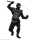 Kinderkostüm Black Ninja, Oberteil Hose Brustschutz, Maske